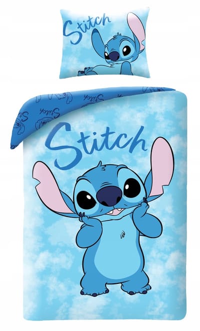 Lilo & Stitch Kinderbeddengoed Katoen 160x200cm Blauw
