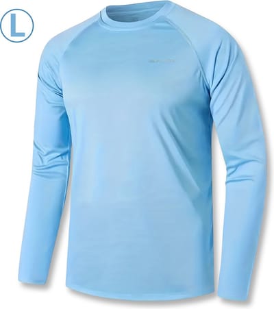 Livano Rash Guard - Surf Shirt - Zwemkleding - UV Beschermende Kleding - Voor Zwemmen - Surfen - Duiken - Blauw - Maat L