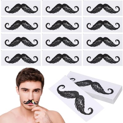 Fake Mustaches Wax Kit met 50 Stuks - Haarverwijdering, Snor Bescherming en Snor Sticker voor Mannen