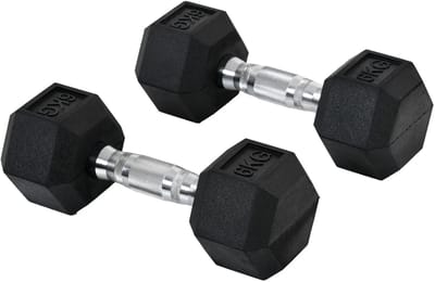Archi Halterset 12 kg – Set van 2 Dumbbells – Zeshoekige Gewichten Met Antislip Handgreep – Voor Krachttraining Thuis & Sportschool