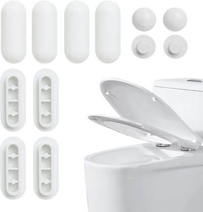 12 Pieces Toilet Seat Buffers,Toilet Seat Buffers,Toilet Seat Pouffe,Support Dolls,Rubber Buffers,Toilet Seat,Toilet Lid White,Toilet Seat Spare Parts,Toilet Lid Stopper for Toilet Seat and Lowerable