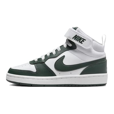 Nike Court Borough Mid 2 GS Vintage Groen Kinder Sneakers Wit CD7782-119 37.5 white