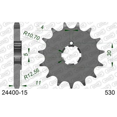 Tandwiel Afam 530 15 dents