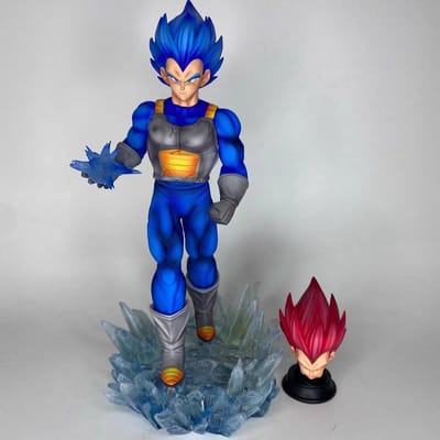 Dragonball Z - Figurine - Blue Vegeta - 33cm - Anime - Dragon Ball Figuur - Figuren - Super Saiyan God SS Evolved - Beeldje - Pvc - LED - Collectie - Ornament