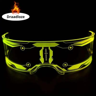 Livano - Festival Bril - Rave - Space - Techno - Freaky Glasses - Heren - Dames - Zonnebril - Led 5