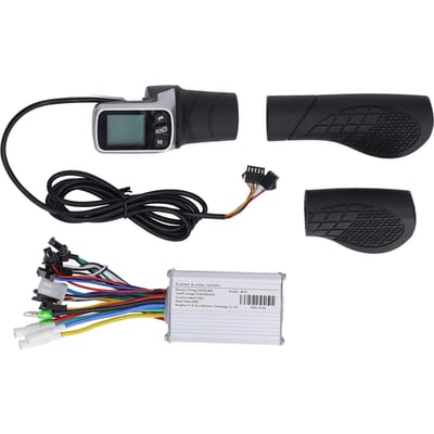 Kit de conversion pour scooter électrique, poignées demi-et complètes, contrôleur et compteur LCD pour scooter électrique black