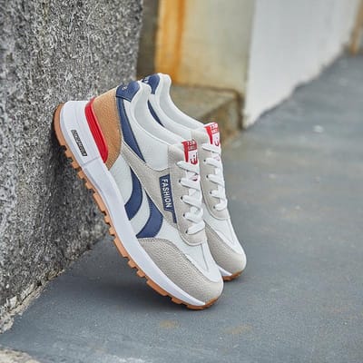 Merk Sneakers Sportschoenen voor Heren Vier Seizoenen Leer Casual Schoenen Outdoor Reisschoenen Herenfitness Trainingssneakers Wandelen 43 white
