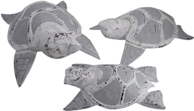 Set 3 schildpadden grijs/wit Gea