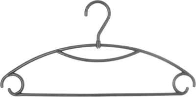 5Five Kledinghangers - 10x - grijs - kunststof - 41 x 20 cm - kleerhangers