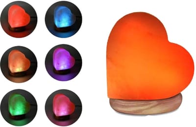USB Nachtlampje Hartvormig Zoutlamp Kleur LED