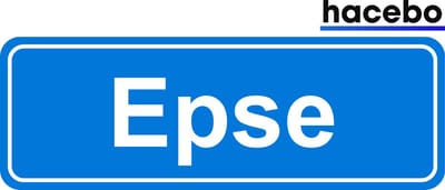 Hacebo - Plaatsnaam Sticker - 29x10 CM - Epse sticker - Verkeersborden sticker - grappige cadeaus - Epse