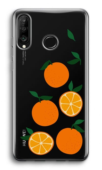 Case Company® - Hoesje geschikt voor Huawei P30 Lite hoesje - Will you be my clementine - Soft Cover Telefoonhoesje - Bescherming aan alle Kanten en Schermrand