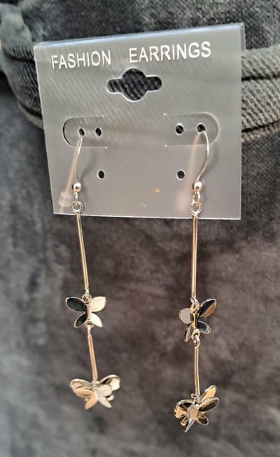 Oorbellen zilverkleurig met vlinders | Vlinders | Butterflies | Lente
