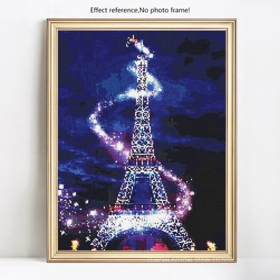 Diamant Schilderij Schilderachtige Toren Volle Ronde Strass Steen Afbeelding Borduurwerk Verkoop Diamant 20X30 blue