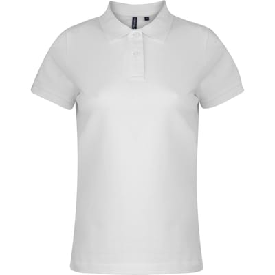 Asquith & Fox Dames/dames Poloshirt met korte mouwen en effen mouwen (Wit)