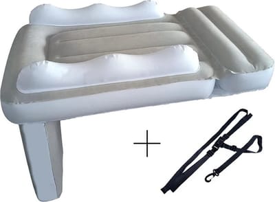 FIBILA Opblaasbaar Vliegtuigmatras - Draagbaar Vliegtuigbed - VliegtuidBedje - Reisbed voor Auto en Vliegtuig - Comfortabel Luchtbed - Verstelbare Lengte - Geschikt voor Baby's en Kinderen - PVC Materiaal