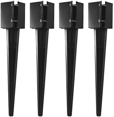 Heavy Duty Hek Post Ankers 24 inch - 4x4 Grond Spike voor Houten Post