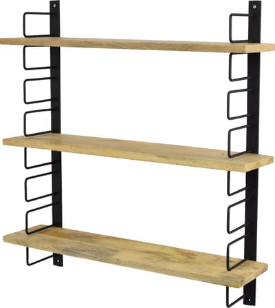 LOFT42 Wandrek - Mangohout – Metaal - 64x13x74