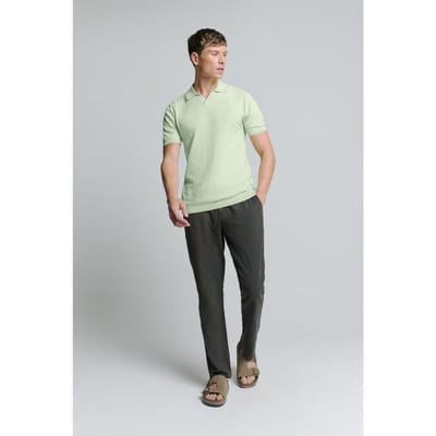 No Excess Pullover Short Sleeve Polo V Solid Mint Size: XXXL | Sweaters Outlet | Heren | Groen