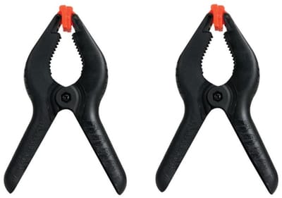 Toolland Lijmklemmen, nylon, 150 mm (6"), 2 stuks, snelle sluiting, zwart