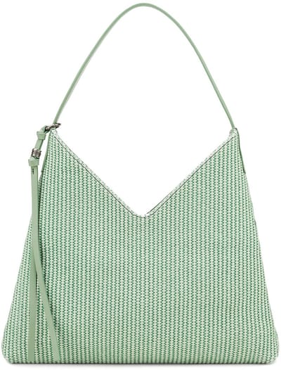 FREDsBRUDER Schoudertas City - Beach - Repeat Triangle Hobo Bag Sage Mintgroen