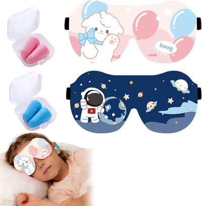 3D Slaapmasker Kinderen - Oogmasker Reis - Ontspannen Slapen - Nul Druk Comfort - 24 x 14 cm - Meerkleurig