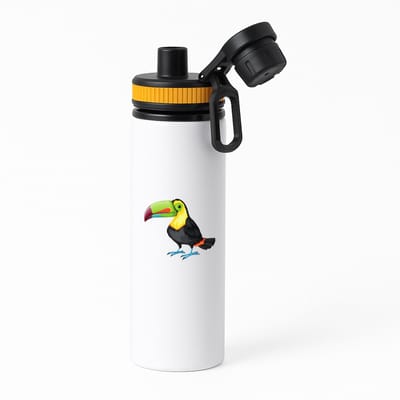 Hacebo® - Toecan waterfles met draaidop oranje - Vogels - Dieren liefhebbers - Jungle - dieren - dierendag - water fles - 850ML