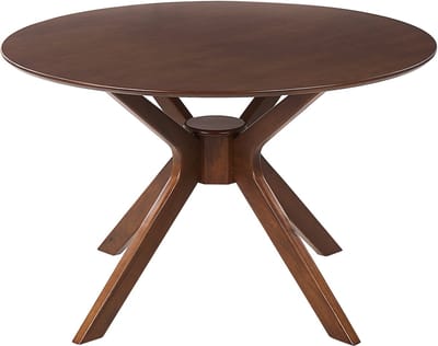 TYMIS - Eettafel - Donkere houtkleur - 120 x 120 cm - MDF