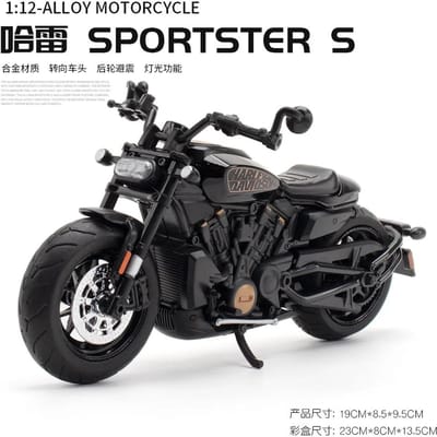 1:12 Harley Sportster S Motorfiets Hoge Simulatie Diecast Metaallegering Model Auto Geluid Licht Verzameling Kinder Speelgoed Cadeaus M41