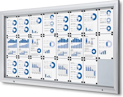 Vergrendelbaar Notitiebord Outdoor SCT met Gasveer 24 X A4 - Syna SCT24XA4PH - Horeca & Professioneel