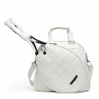 Tennisrugzak - Tennistas voor 2 Rackets - Sport Rugzak met Racketvak - Stijlvolle Tennis Tas - Wit