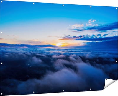 Gards Tuinposter Zonsondergang in de Wolken - 180x120 cm - Tuindoek - Tuindecoratie - Wanddecoratie buiten - Tuinschilderij