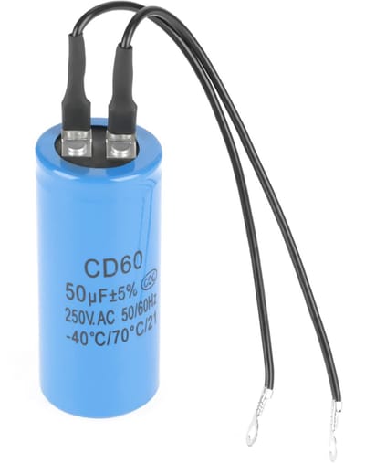 SPHProducts - Condensator - 250V AC - Hittebestendig - Compact formaat - 50uF - Geschikt voor motoren en compressoren - CD60 model