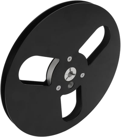 Lege Haspel - Opname Haspel - Transparante Geluidskwaliteit - Aluminiumlegering Constructie - 7 inch Diameter - Zwart