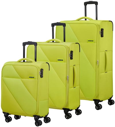 American Tourister trolley Sun Break 3 PC Set A Lime neongeel 80cm