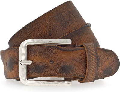 Vanzetti Leren Riem Denim Love 40mm Full Leather Belt W80 Cognac Bruine