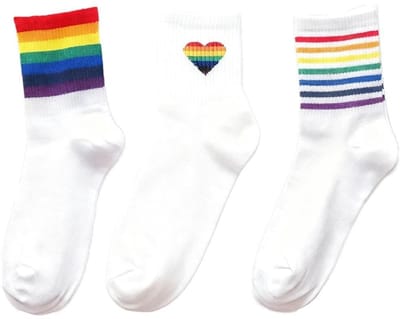 Dailygoods- Sokken Unisex - 3-pack met Regenboogontwerpen - Pride-sokken - LGBTQIA2S+ Essentials - Kleurige Fashion Statement - Eén Maat