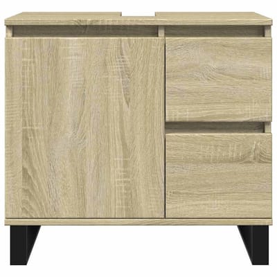 vidaXL - Badkamerkast - 65x33x60 - cm - bewerkt - hout - sonoma - eikenkleurig