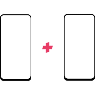 DuoPack: Huawei P40 Lite screenprotector gehard glas Edge to Edge