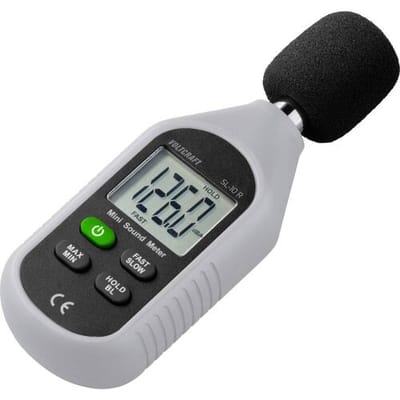 VOLTCRAFT Decibelmeter SL-10 R 30 - 130 dB 31.5 Hz - 8 kHz Behuizing van gerecycleerd granulaat
