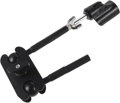 Microfoonhouder Clip - Klem Statief - Muziekstudio Opnames - Verstelbaar Kogelgewricht - 28 x 15 x 4 cm - Zwart