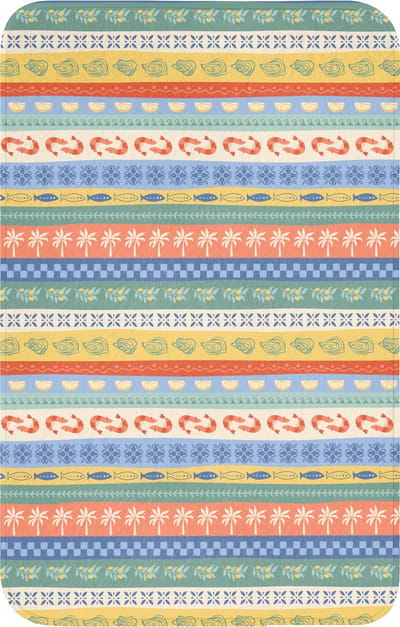 WC mat 50x80 cm - Antislip - Strepen - Patroon - Zomer - Toiletmat - Vloermat - Douchemat - Toilet tapijt - Toiletmatten