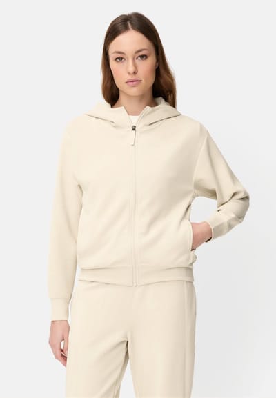 camel active Sweatvest met capuchon - Maat womenswear-XS - Parelwit
