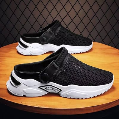 Zomer Heren Halve Pantoffels Casual sneakers Studenten Sandalen Herenschoenen Modieuze Heren Sportschoenen Strand Schoenen tenis marculino 41 zwart
