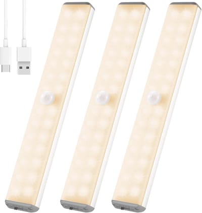 Bewegingssensor Nachtlampje met Oplaadbare USB en Magnetische Bevestiging voor Kasten en Trappen