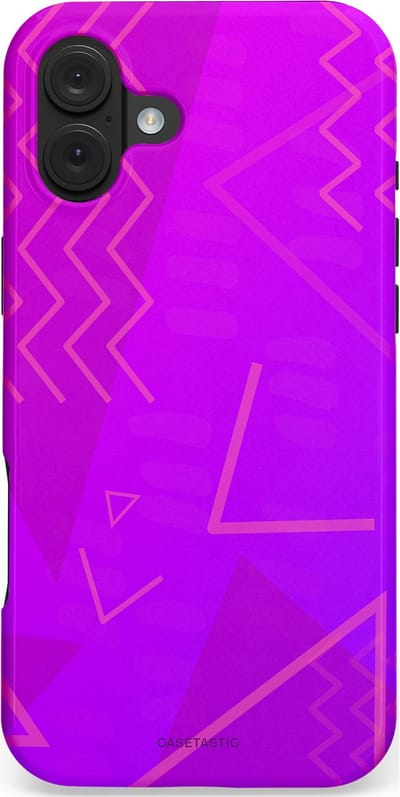 Casetastic hoesje geschikt voor Apple iPhone 16 Plus - MagSafe - Dubbellaagse bescherming - Discowave - Fashion Case - Paars Fuchsia