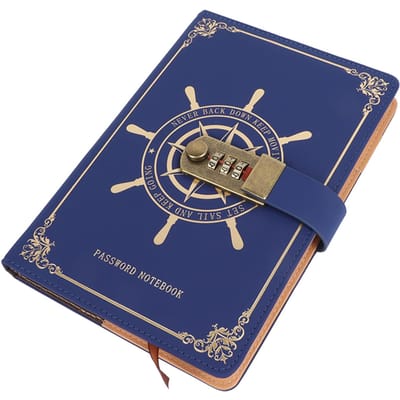 Dagboek met cijferslot 100 pagina's Vintage A5 formaat Reisdagboek Notitieboek met PU Leer