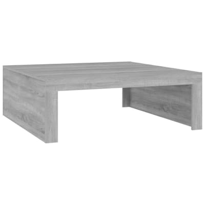 Vierkante salontafel 100x100 cm van bewerkt grijs Sonoma eikenhout
