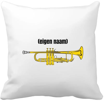 Akyol - trompet met eigen naam Kussen hoes - Trompet - muziek liefhebbers - iemand die houdt van trompetten - verjaardag - cadeau - kado - geschenk - 40 bij 40 cm