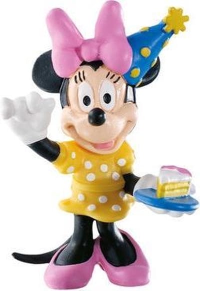 Disney Speelfiguurtje Minnie Mouse viert feest - Bullyland - 6 cm